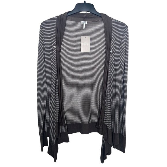 Anthropologie Splendid Womens Striped Flyaway Open Front Cardigan X-Large - Picture 1 of 12